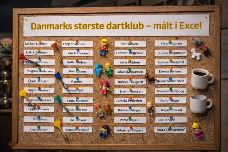 Slangerup Dart: Danmarks største klub – målt i Excel
