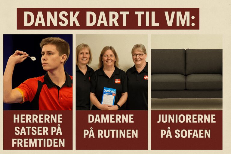 Dansk dart til VM: Herrerne satser på fremtiden – damerne på rutinen – juniorerne på sofaen